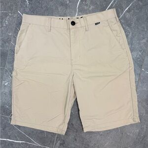 Hurley Tan Nike DriFit Flat Front Chino Board Shorts Mens 32 Waist